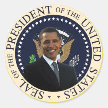 Obama Presidential Seal Round Stickers
