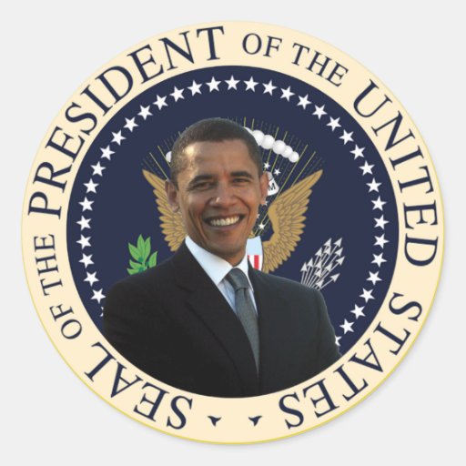 Obama Presidential Seal Round Stickers