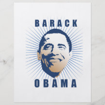 Obama rays blue full color flyer