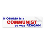 Obama, Reagan - Communists Bumper Sticker
