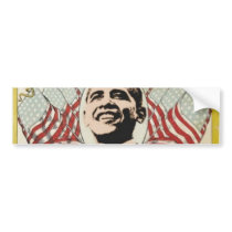 Obama Retro Flag Bumper Sticker