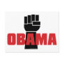 Obama Right On Raised Black Fist Postcard