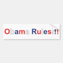 obama rules bumper sticker