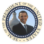 Obama Seal Blue Round Stickers