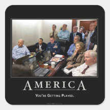 Obama Situation Room Demotivational Sticker Set