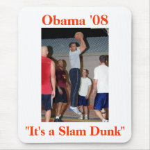 Obama Slam Dunk Mouse Pad