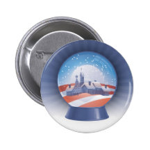 obama snow globe pinback button