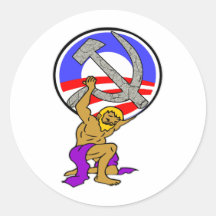 Obama Socialism Crushing Atlas We The People Sticker
