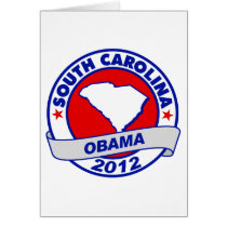 Obama - south carolina greeting card