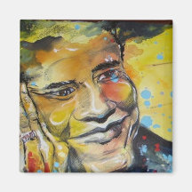 Obama Square Magnet