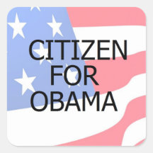 Obama Square Stickers