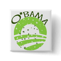 Obama St Patricks Day Buttons
