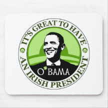 Obama St. Patrick's Day Mouse Pads