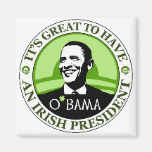 Obama St. Patrick's Day Refrigerator Magnet