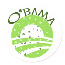 Obama St Patricks Day Stickers