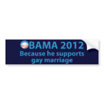Obama Stands Strong For Gay Marriage Bumper Stickers