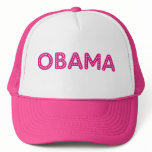 Obama Starry Lights Bling Trucker Hat in Hot Pink