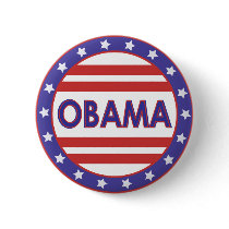 Obama Stars&Stripes Circle Pins