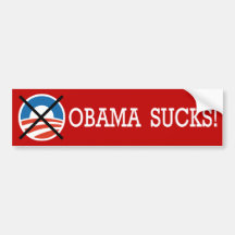 OBAMA SUCKS! BUMPER STICKERS