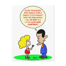 obama swine flu mexico gun control post card