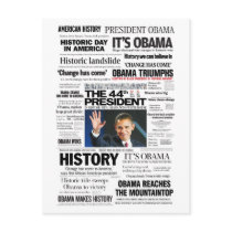 Obama: The 44th President Headline Collage Postcards