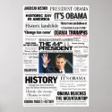 Obama: The 44th President Headline Collage Poster posters