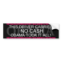 OBAMA THIS DRIVER CARRIES NO CASH,OBAMATOOK IT ALL