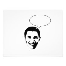 Obama thought bubble custom invite