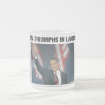 Obama Triumphs in Landslide Mug mugs