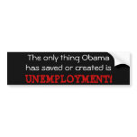 Obama Unemployment Bumper Stickers