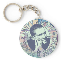 Obama Unity, Hope, Change and Peace 2012 Key Chains