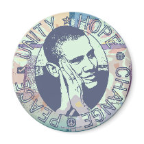 Obama Unity, Hope, Change and Peace 2012 Refrigerator Magnet