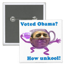 Obama unkool pinback buttons