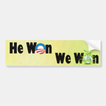 Obama Victory 2012 Environmental Green Earth Car Bumper Sticker