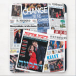 Obama Victory International Headline Collage mousepads