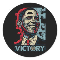 Obama Victory Round Stickers