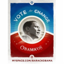 Obama Vote For Change Photo Cut Outs
