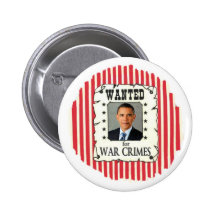 Obama Wanted Pinback Button