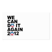 Obama: We Can Do It Again Business Cards
