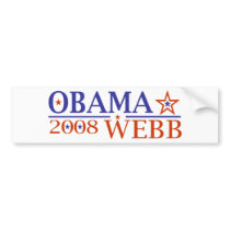 Obama Webb 08 Bumper Stickers
