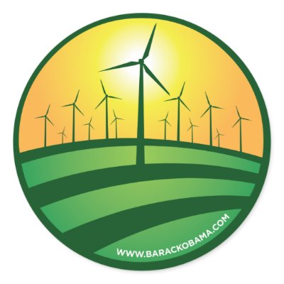 Obama Winds of Change 3x3 Round Sticker by stoddard06