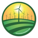 Obama Winds of Change 4x4 Round Sticker