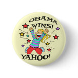 OBAMA WINS BUTTONS