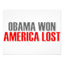 Obama Won America Lost Custom Invitations