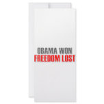 Obama Won Freedom Lost rack cards
