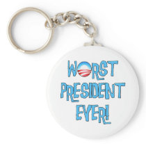 Obama Worst President Ever Keychains
