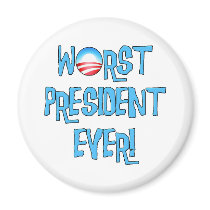Obama Worst President Ever Fridge Magnets