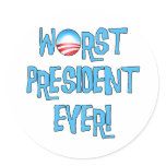 Obama Worst President Ever stickers