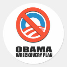 OBAMA WRECKOVERY PLAN STICKERS