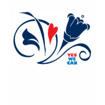 Obama - YES WE CAN Ladies T-Shirt on Light